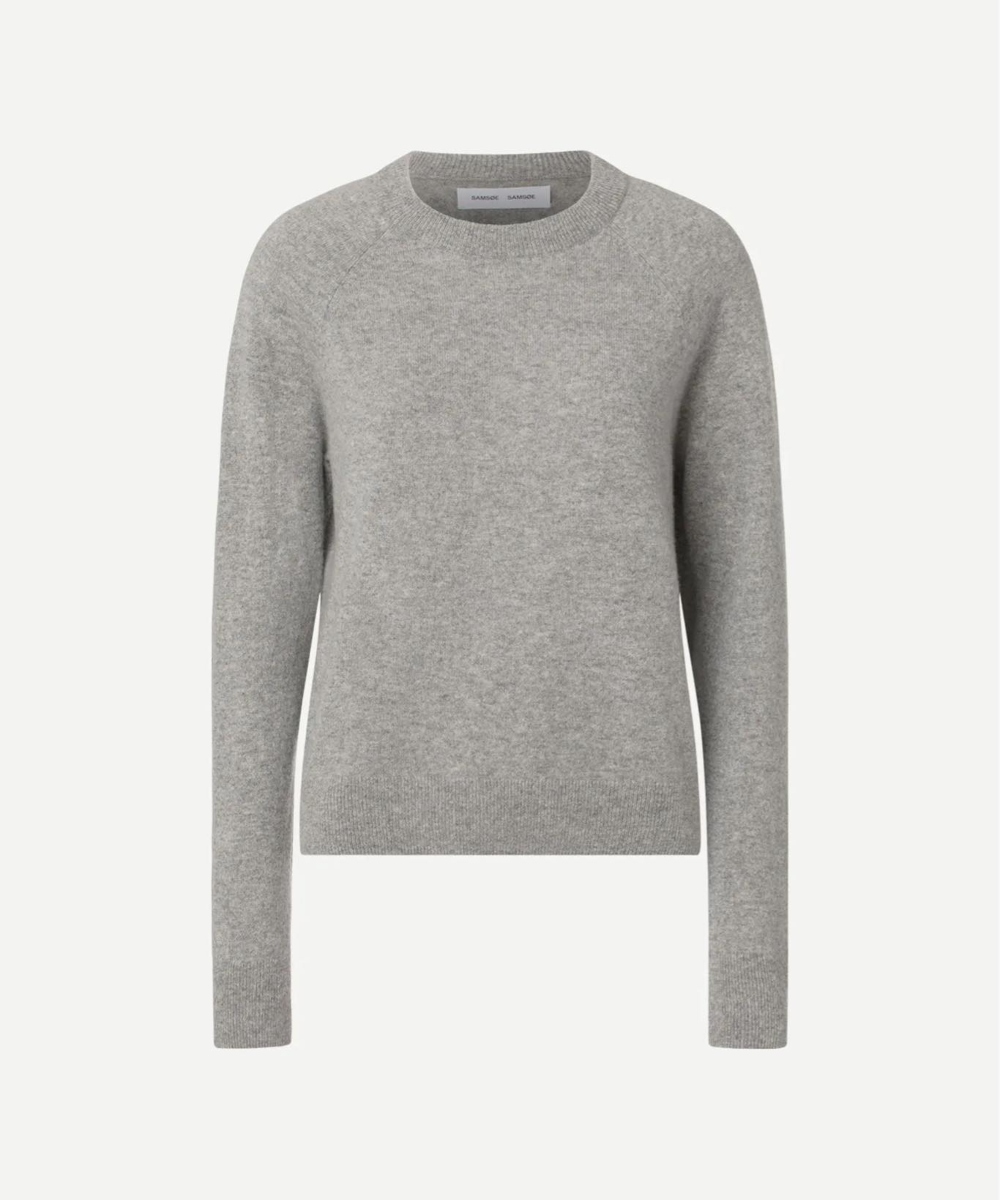 Samsøe & Samsøe Boston O-Neck Grey Melange - Bilde 3