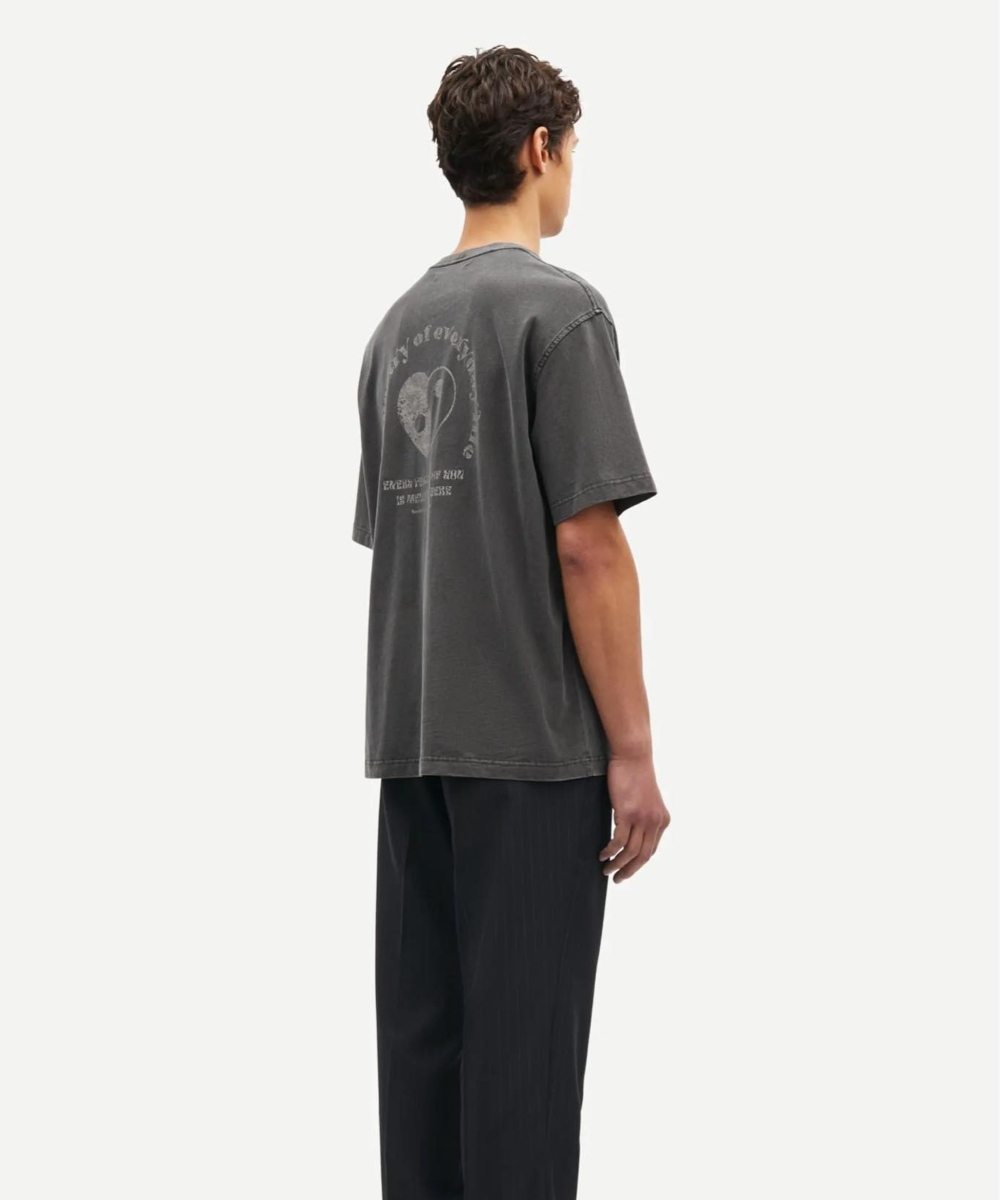 Samsøe & Samsøe Sapoetry Unisex T-skjorte Black Zen - Bilde 3