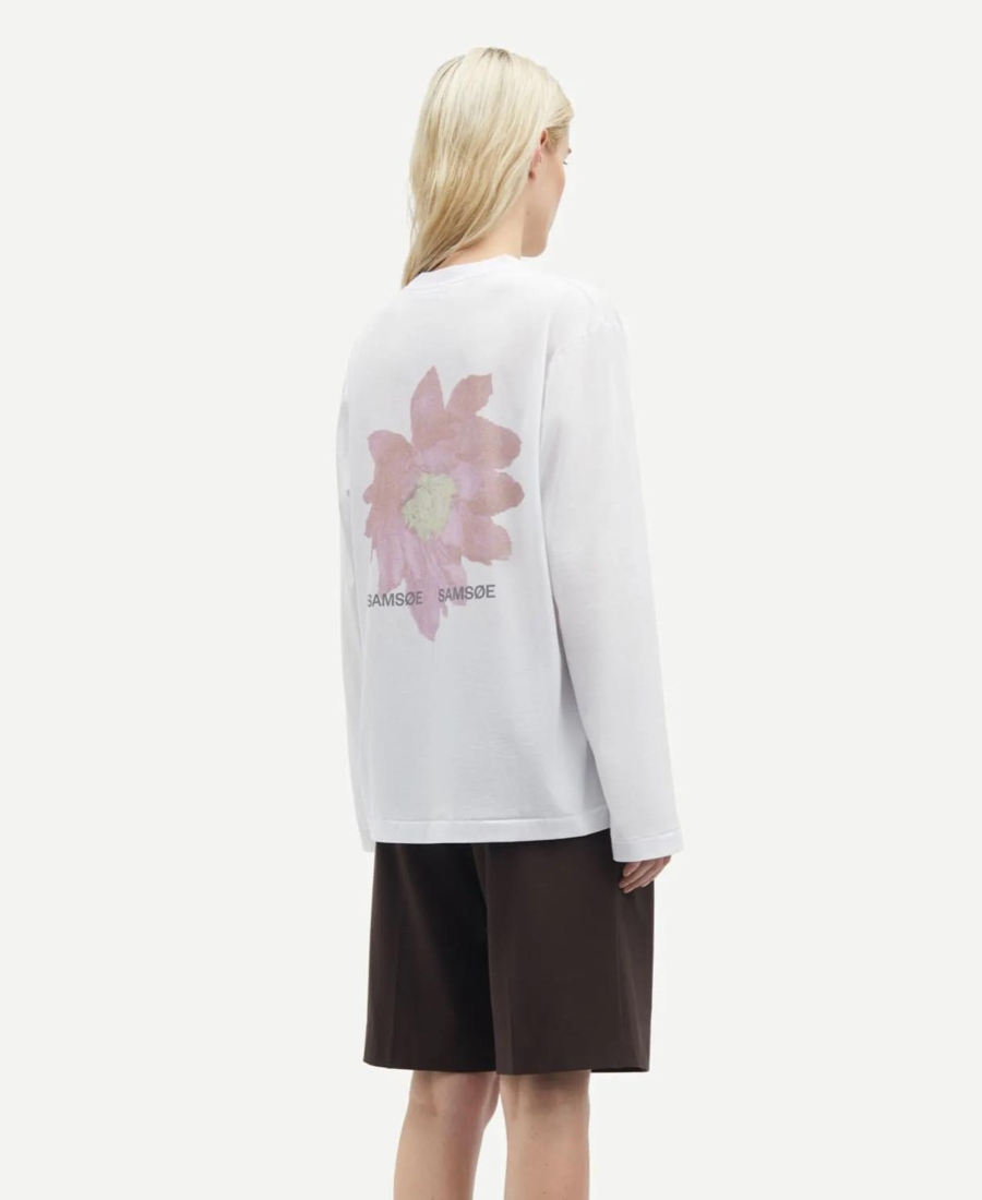 Samsøe & Samsøe Sadove Genser White Blooming - Bilde 2