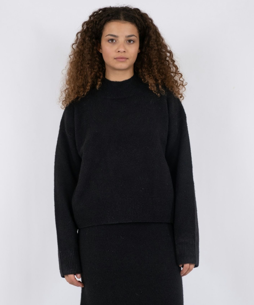 Neo Noir Paulina Knit Genser Sort