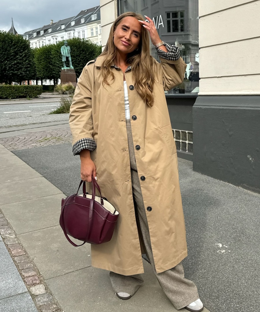 BYIC Viola Trenchcoat Beige W. Checks