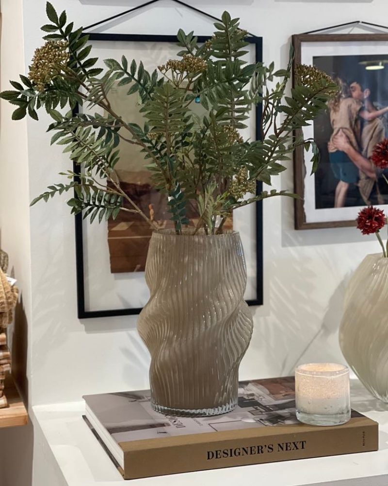 Tell Me More Fano Vase Taupe