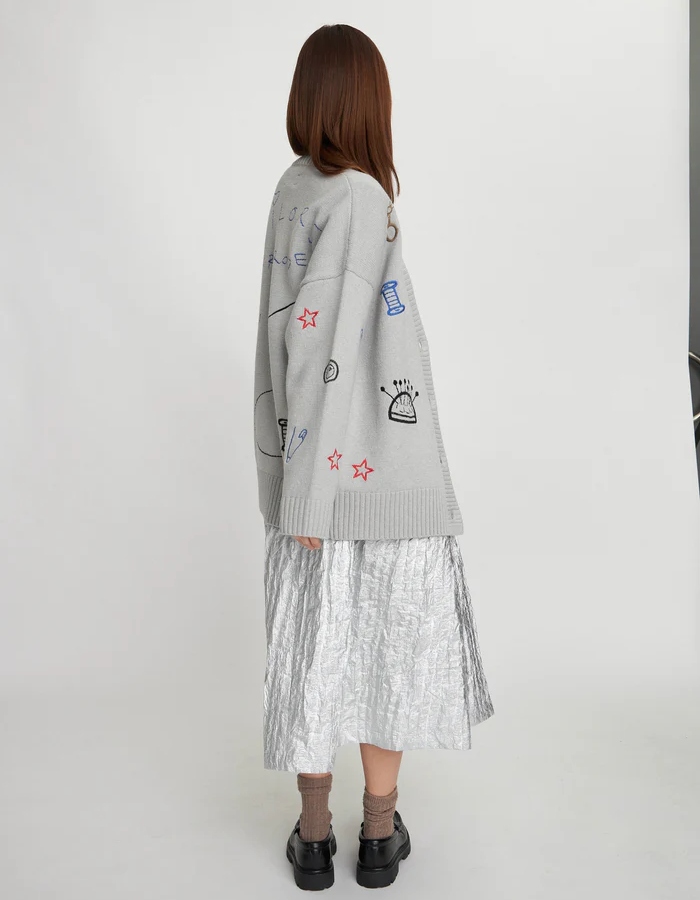 Stella Nova The Tailors Cardigan Light Grey - Bilde 2