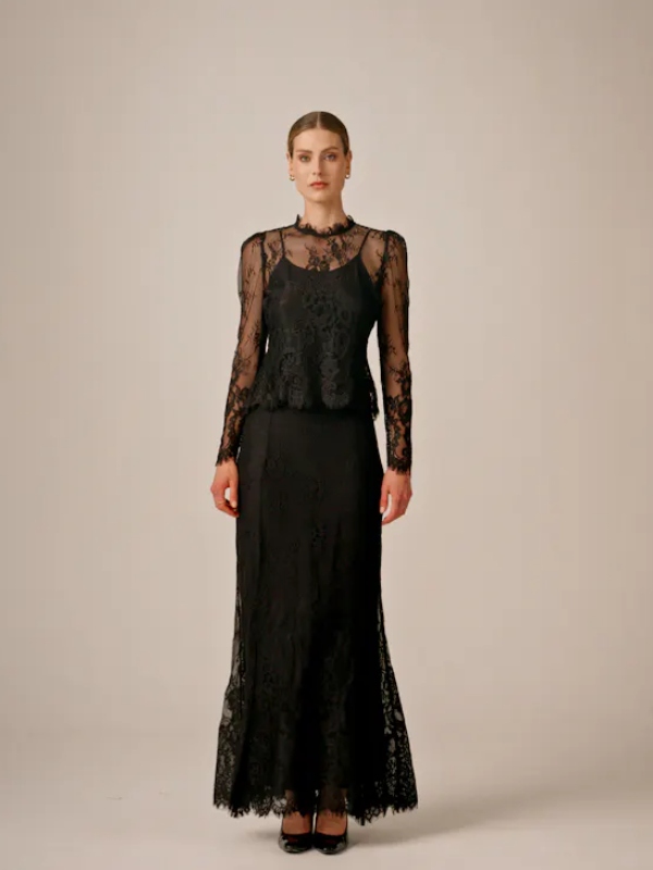 by TiMo Lace Topp Sort - Bilde 3