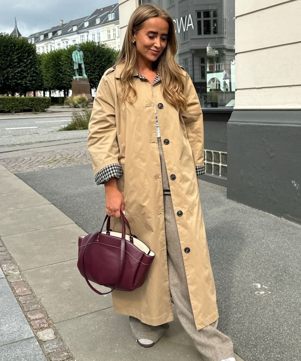BYIC Viola Trenchcoat Beige W. Checks - Bilde 3