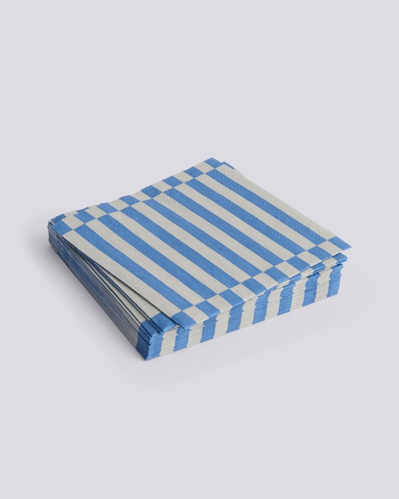 HAY Pattern Servietter Lunsj Grey Blue Pillar Stripe