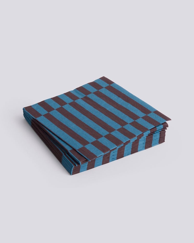 HAY Pattern Servietter Lunsj Anthracite Bordeaux Pillar Stripe