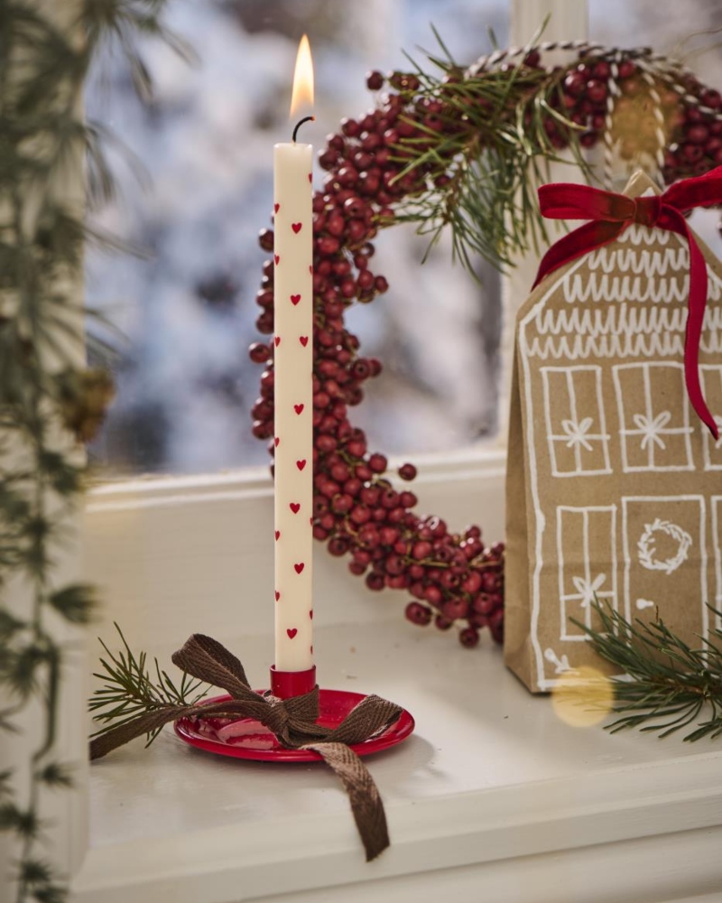Ib Laursen Lysestake Juletrelys Rund Rød