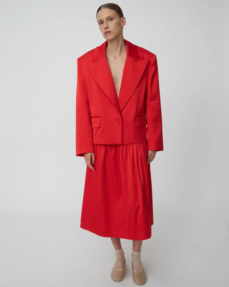 Stella Nova Heavy Sateen Blazer Flame Red