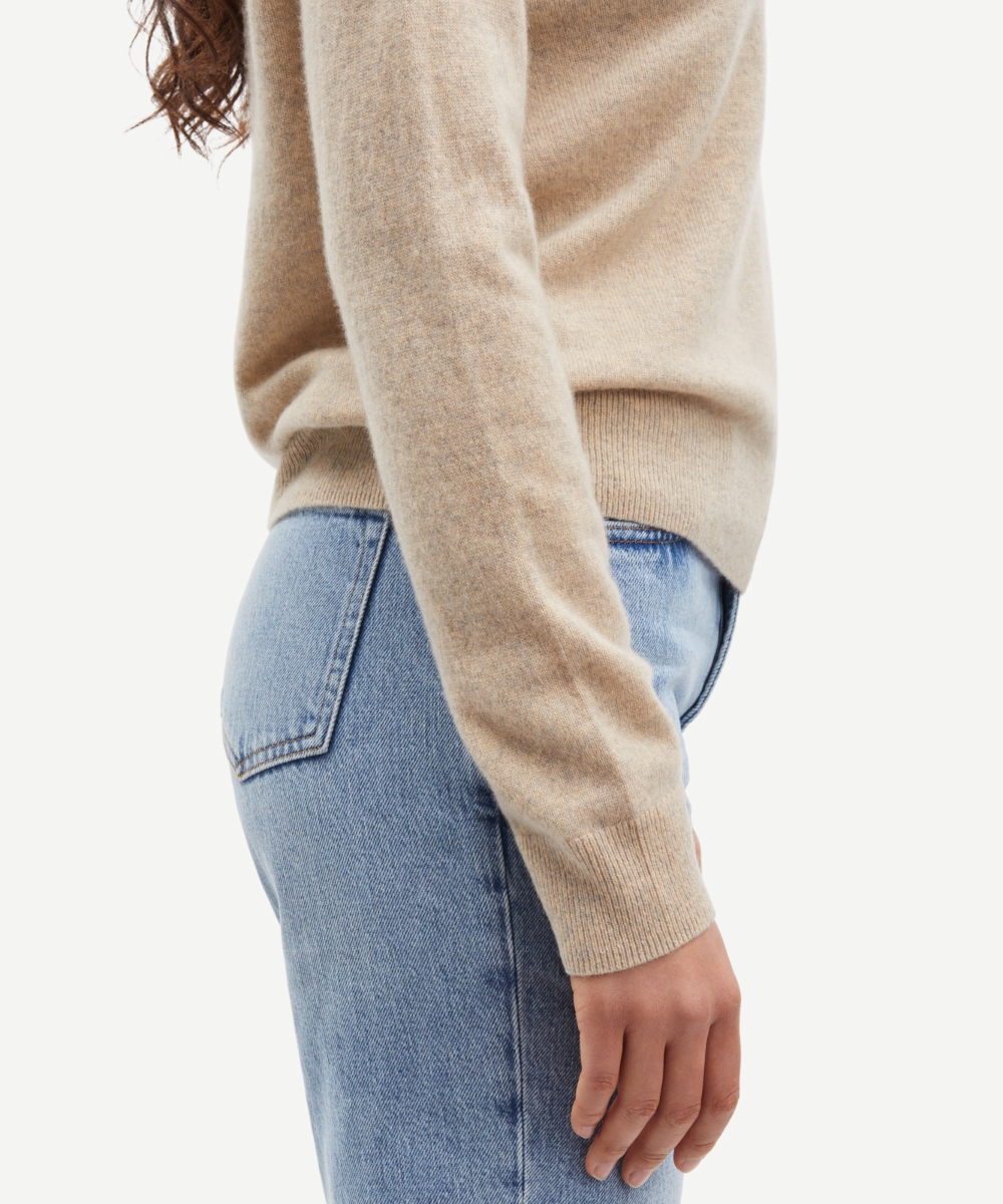Samsøe & Samsøe Boston O-Neck Cream Melange - Bilde 2