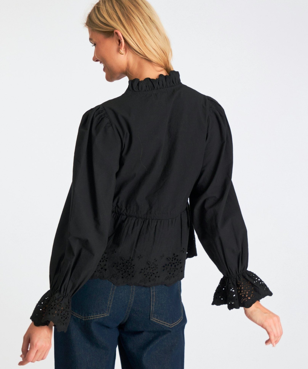 Neo Noir Matsi Embroidery Bluse Sort - Bilde 2