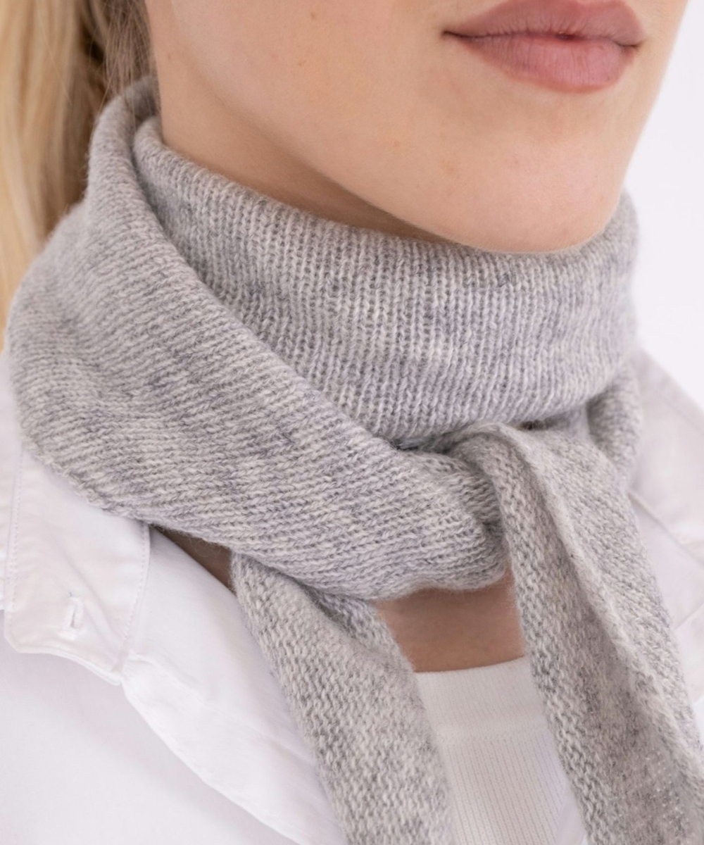 Neo Noir Misty Knit Skjerf Grå Melange - Bilde 2