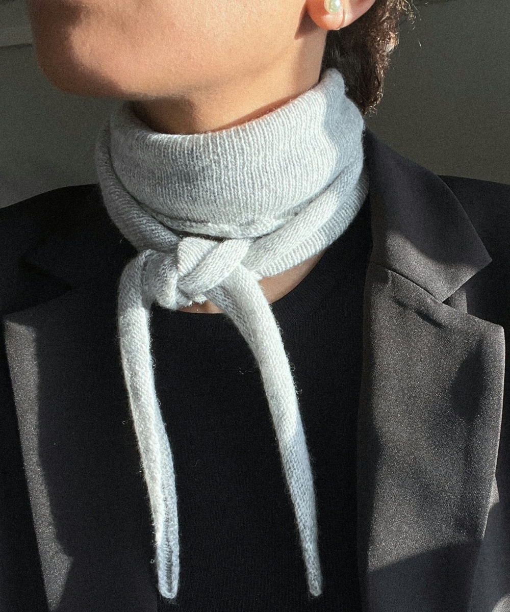 Neo Noir Misty Knit Skjerf Grå Melange - Bilde 3