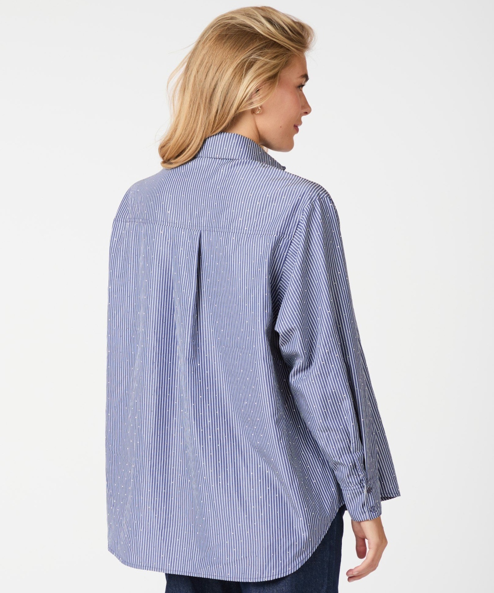 Neo Noir Dalma Stripe Stone Skjorte Dark Blue - Bilde 2
