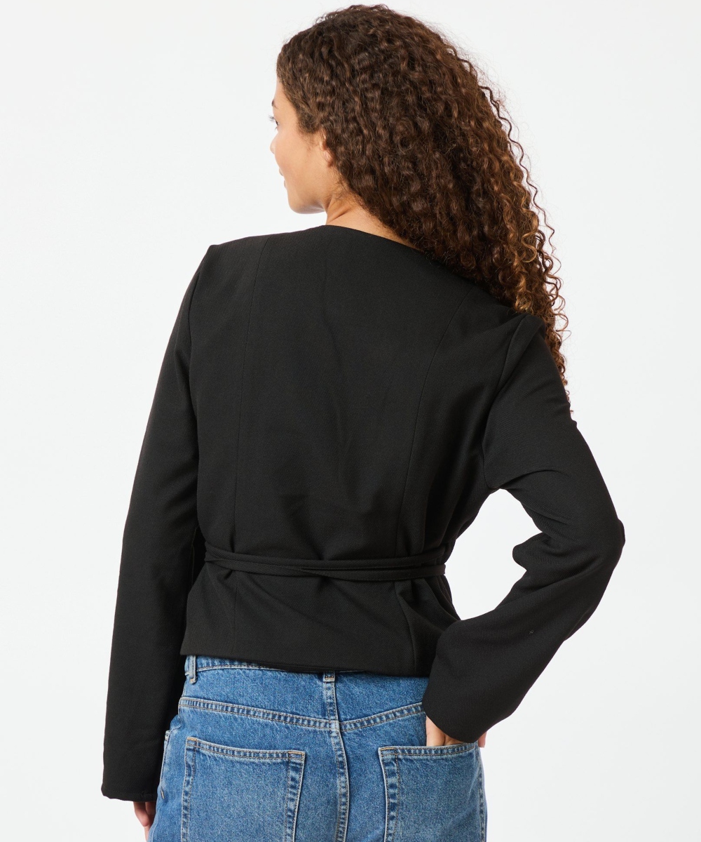 Neo Noir Simmi Wrap Bluse Sort - Bilde 2