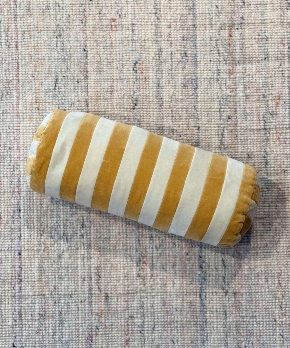 Christina Lundsteen Stripe Bolster Barley Dusty White