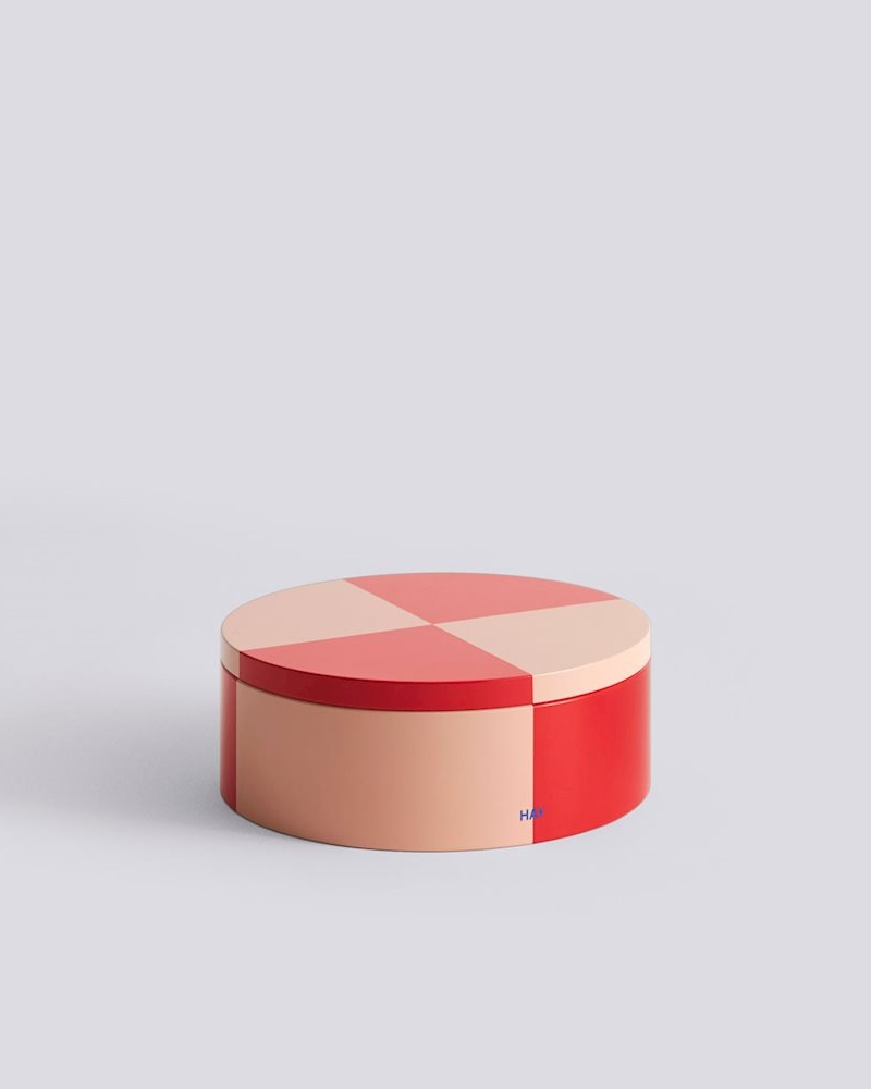 HAY Tin Container Red Soft Pink