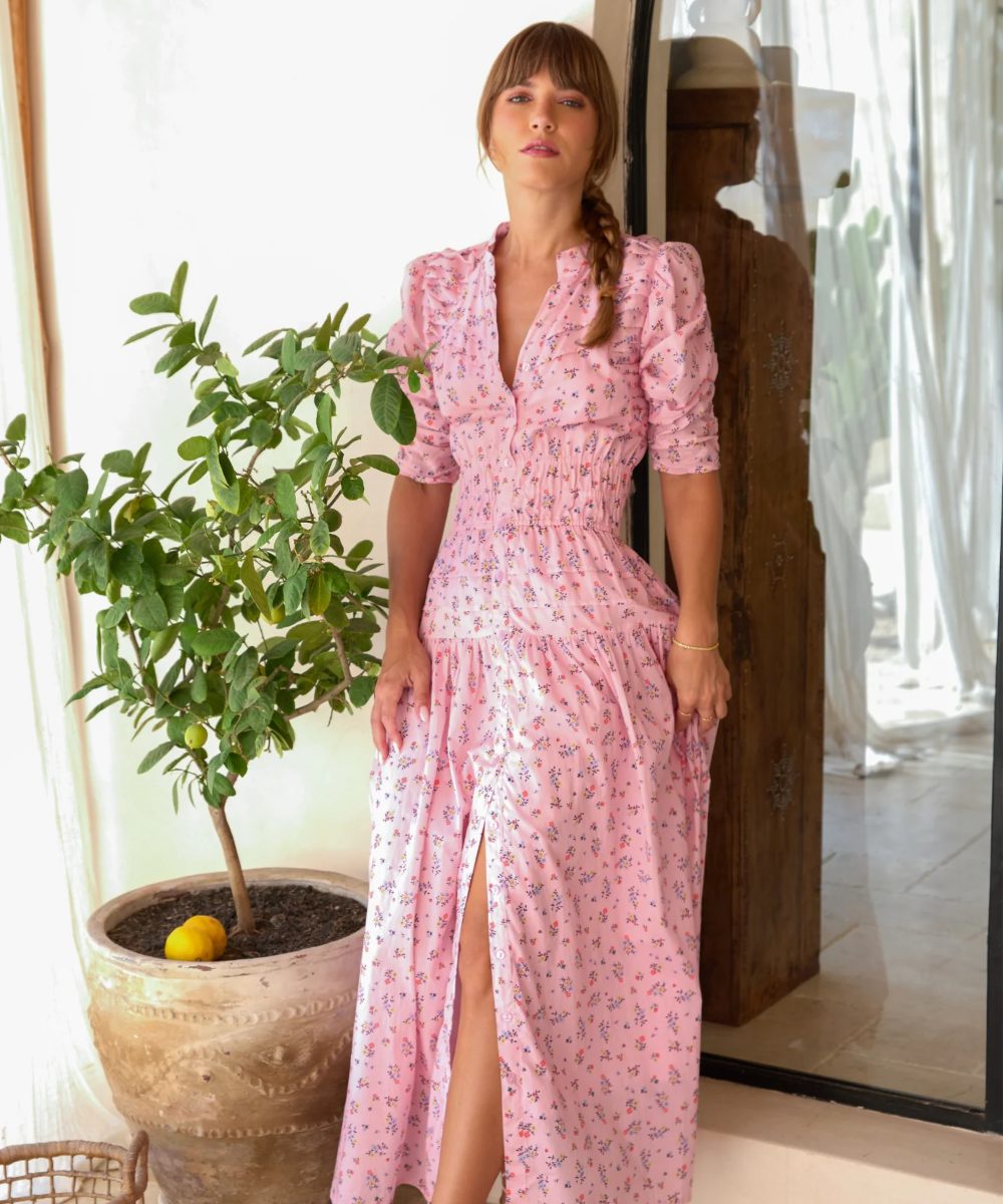 MISSMAYA Fabienne Kjole Pink Flora