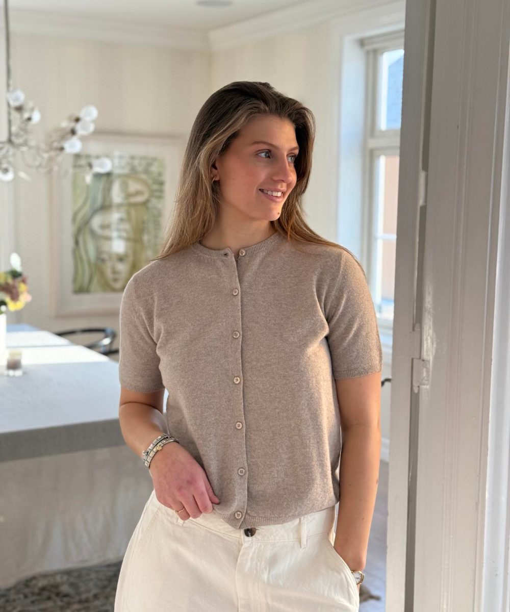 Arnie Says Cedar SS Cardigan Light Beige Melange