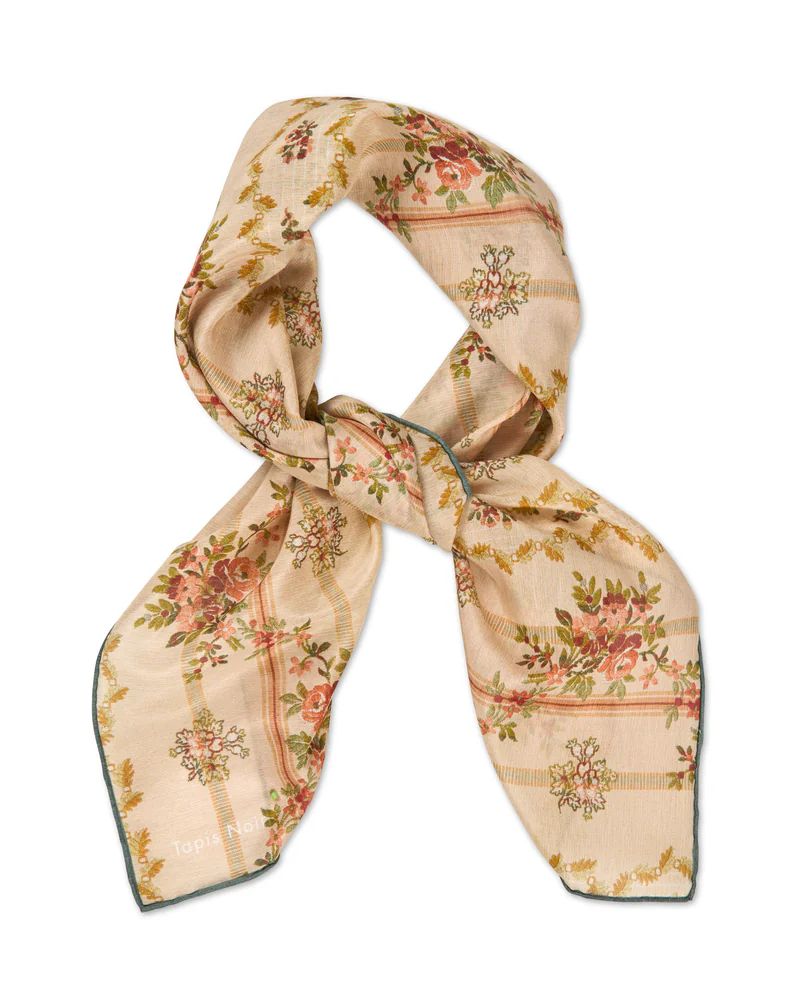Tapis Noir Light Pastel Stripe Skjerf Beige