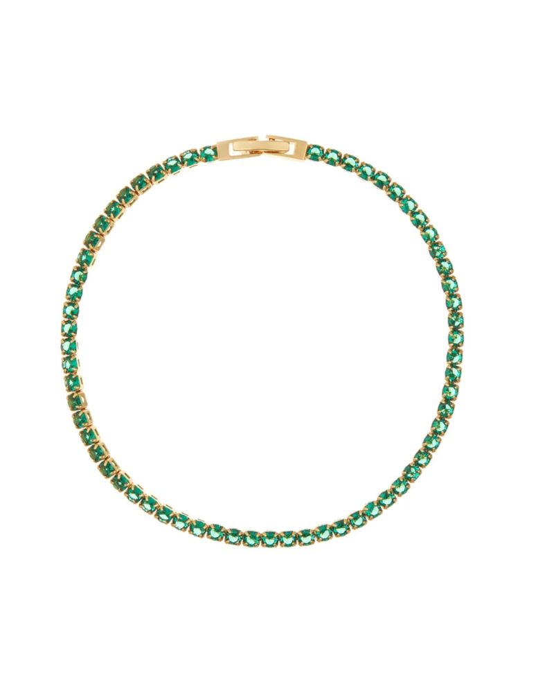 ORELIA Emerald Tennis Armbånd Grønn
