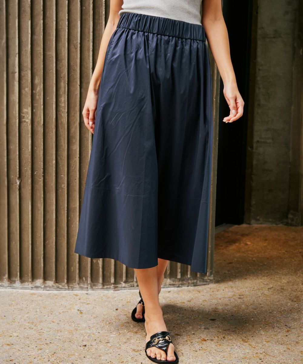 Neo Noir Yara Poplin Skjørt Navy