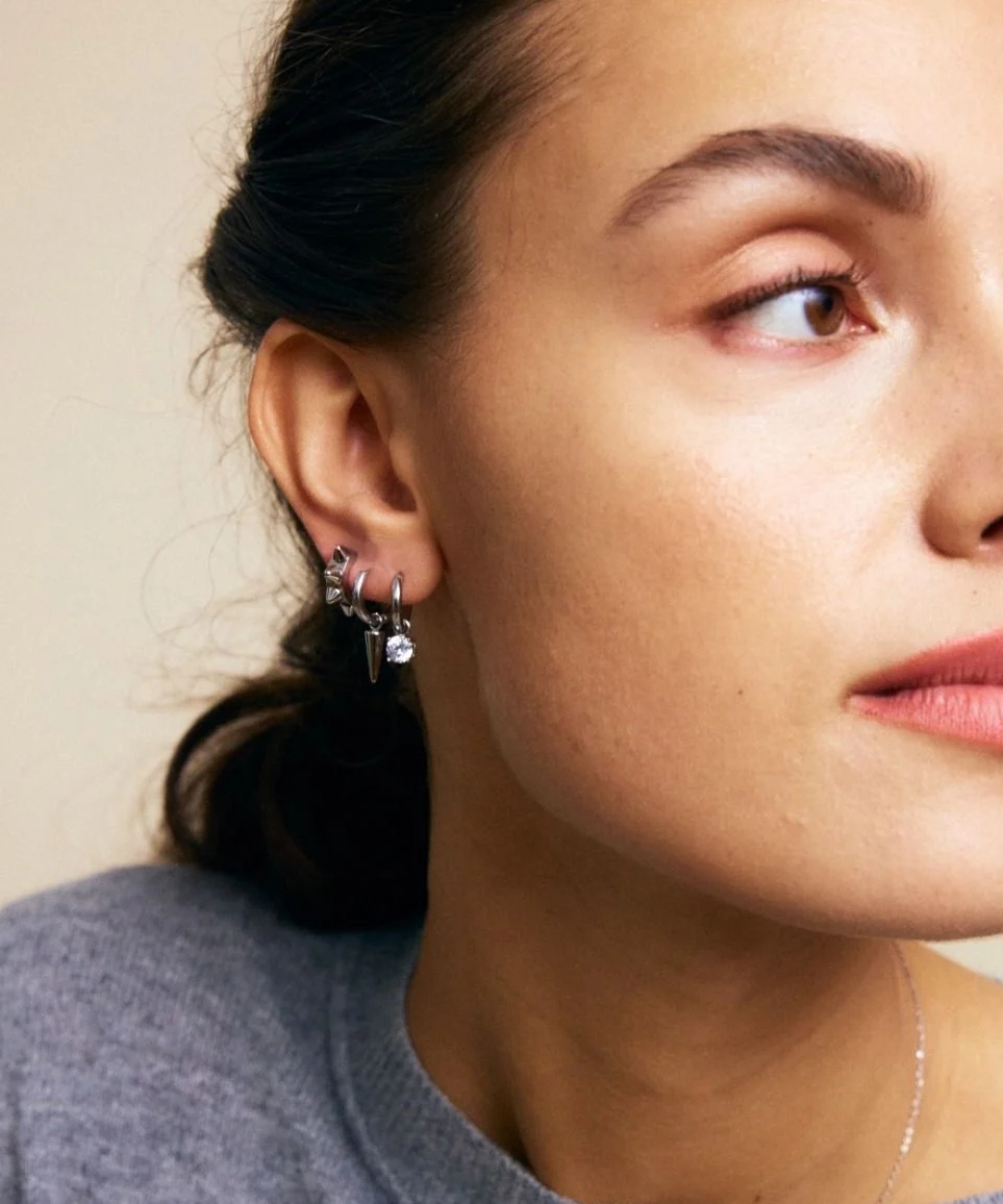 Edblad Peak Hoops One Heart Stål - Bilde 2