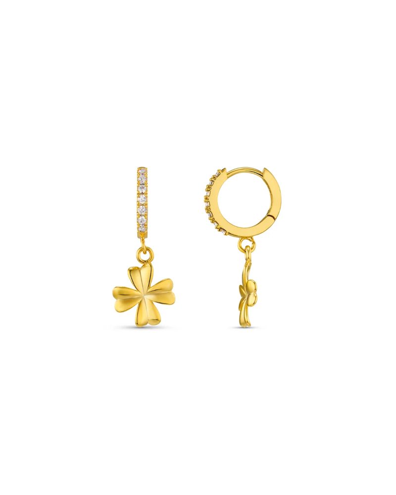 ORELIA Lucky Clover Øredobber