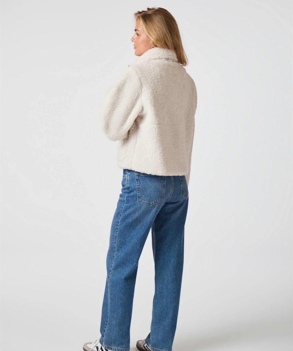 Neo Noir Effa Teddy Jacket Ivory - Bilde 2