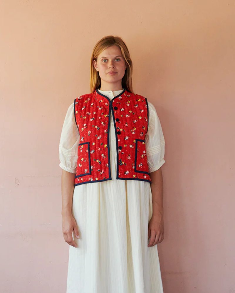 HABIBA Quilted Vest Rød