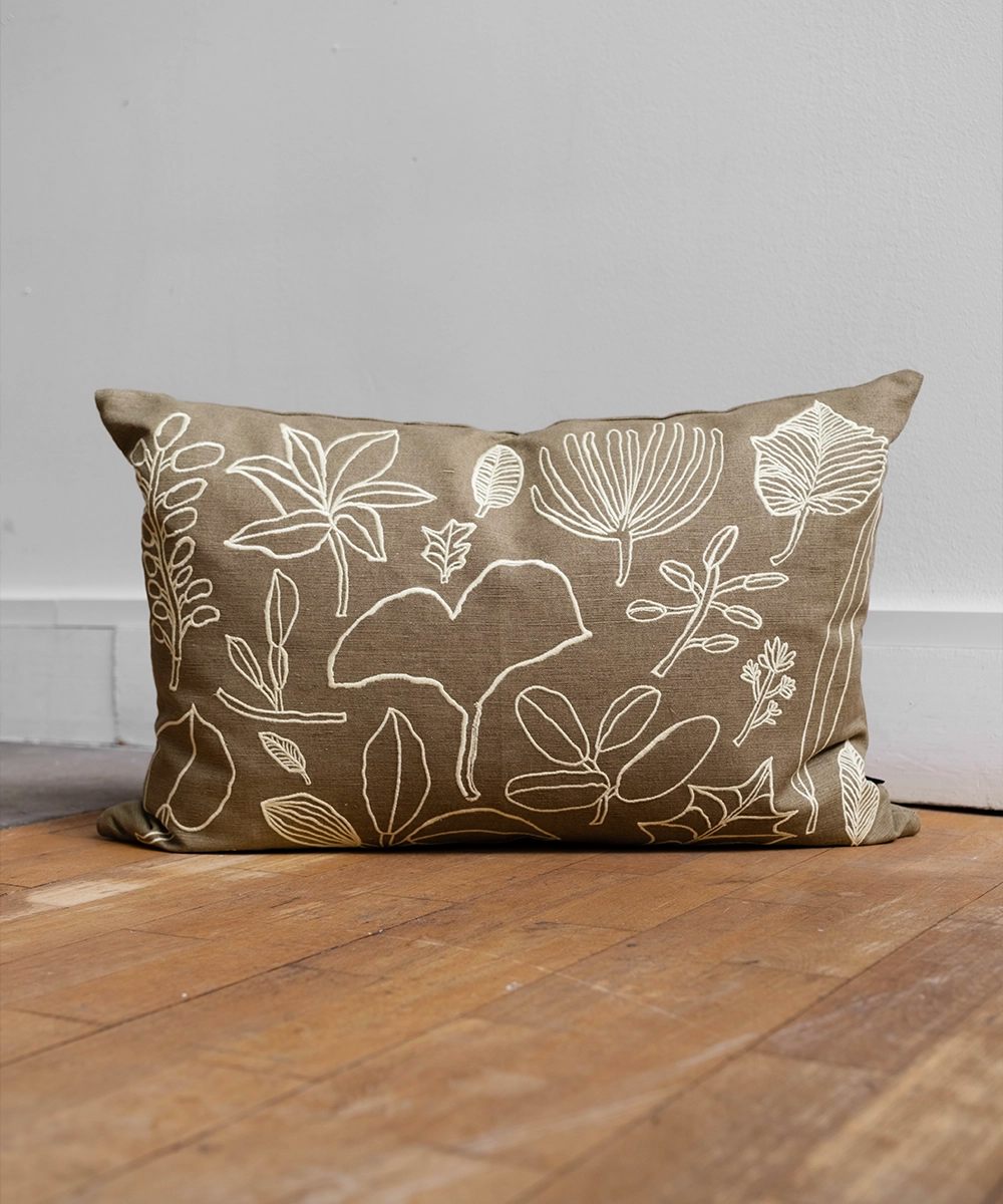 Fine Little Day Botanic Leaves Pute 40x60