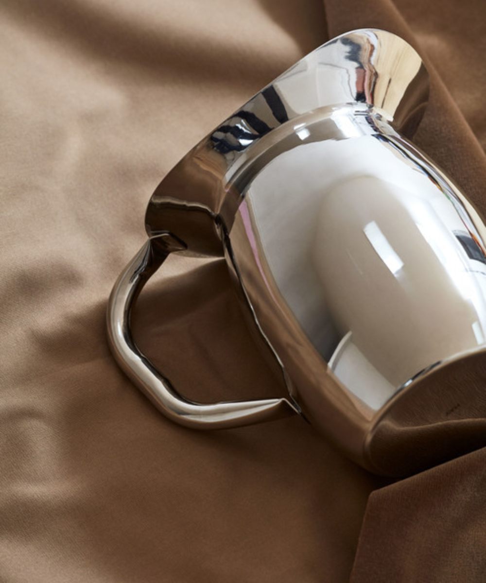 HAY Indian Steel Pitcher Mugge Large Sølv