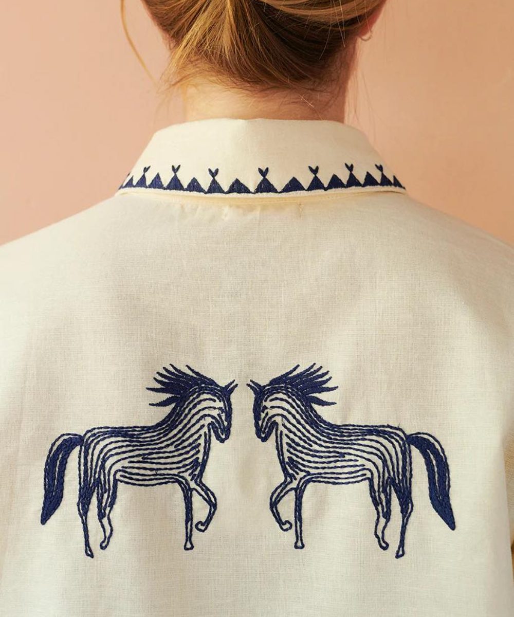 HABIBA Polly Embroidery Jacket Vanilla - Bilde 4