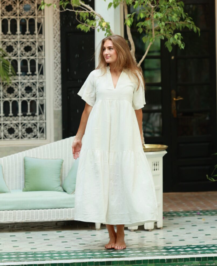 Nectar Casablanca Midi Kjole Coconut