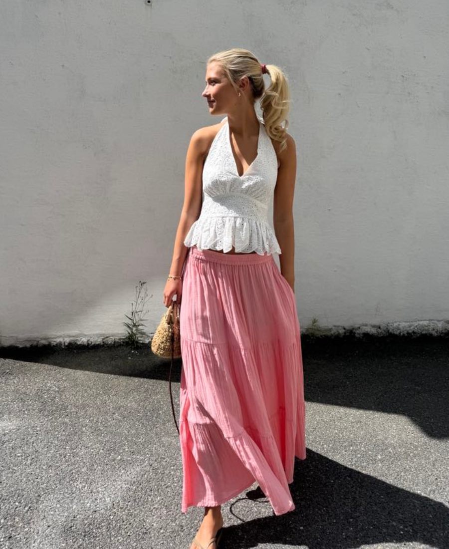 Nectar Selma Maxi Skjørt Rose