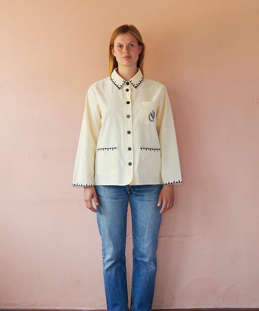 HABIBA Polly Embroidery Jacket Vanilla - Bilde 5