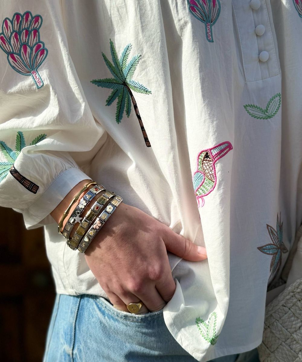 BRDR Hawaian Blouse Embroideryu White - Bilde 2