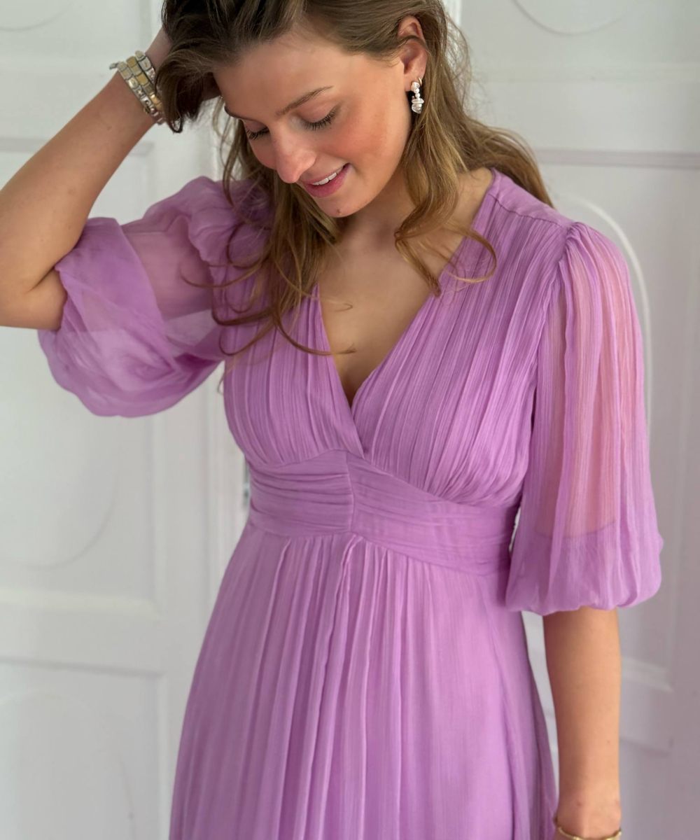 BRDR Valerie Maxi Kjole Lavender - Bilde 3