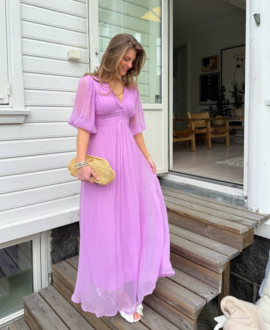 BRDR Valerie Maxi Kjole Lavender
