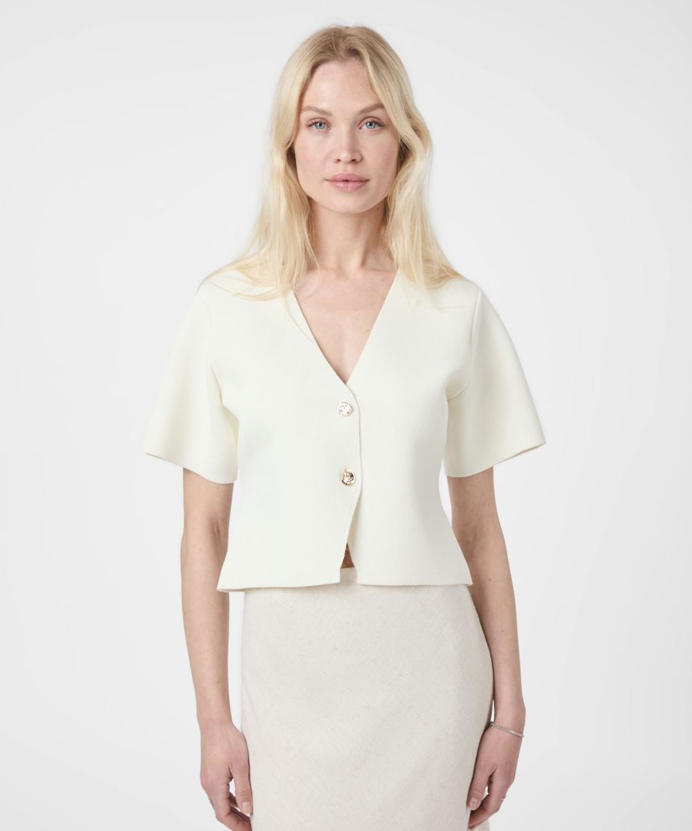 Neo Noir Setta Knit Blouse Off White - Bilde 2