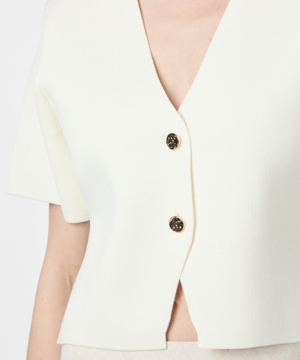 Neo Noir Setta Knit Blouse Off White - Bilde 4