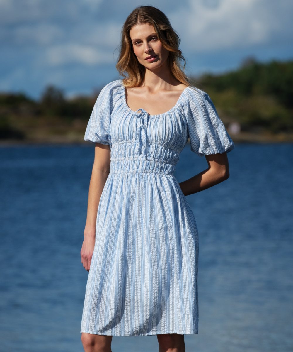 Ane Mone Sailor Kjole Striper Blå Hvit