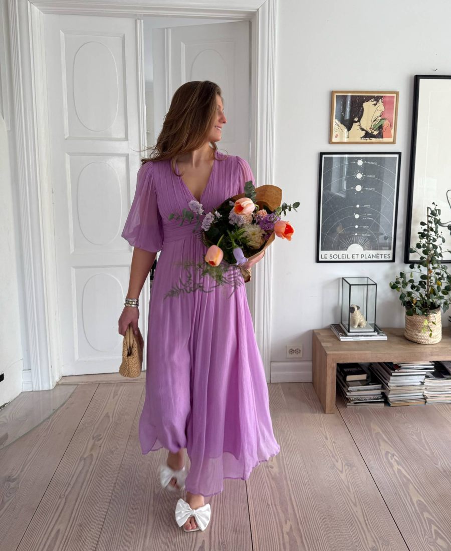BRDR Valerie Maxi Kjole Lavender - Bilde 4