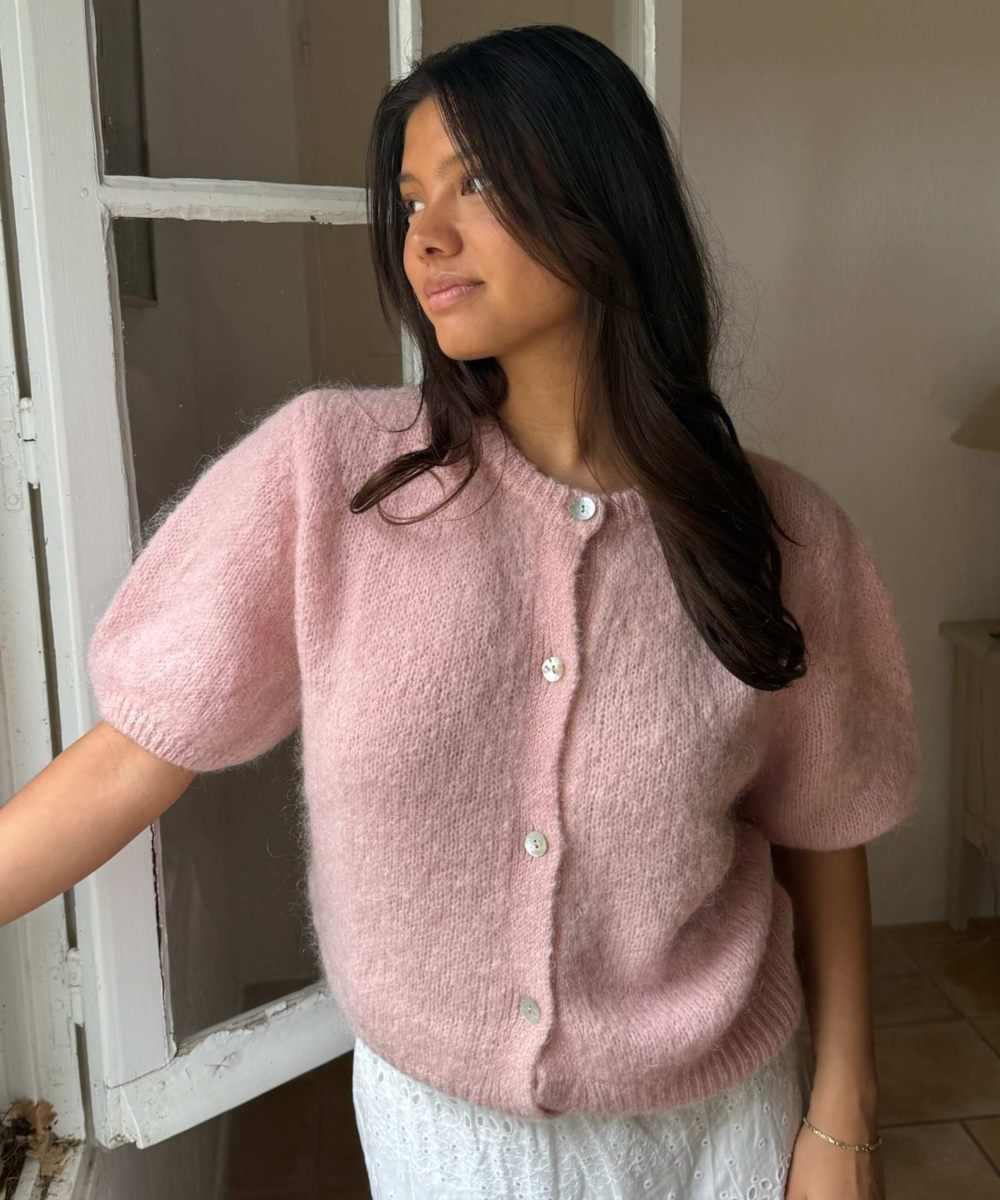 BYIC Ida Cardigan Kortermet Lys Rosa