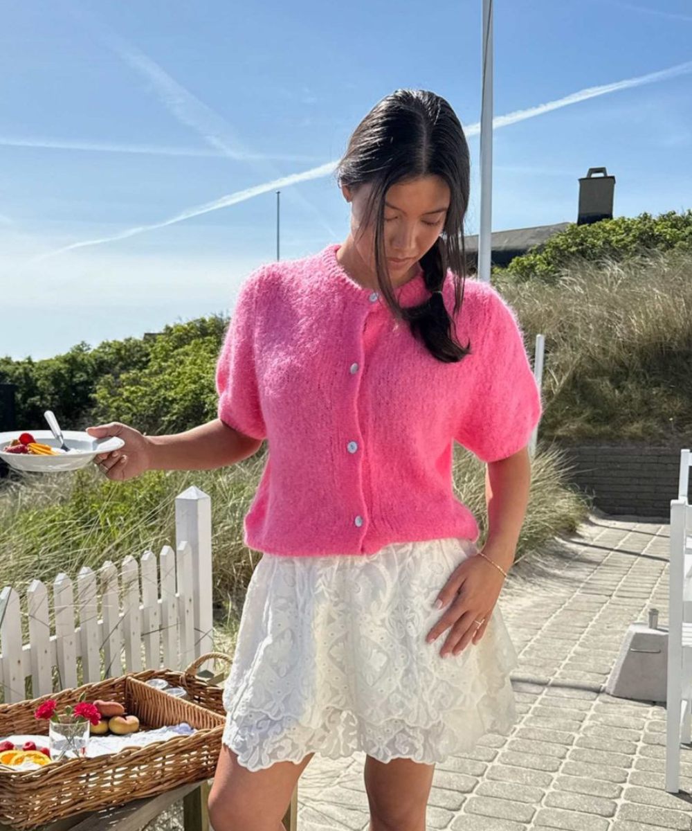 BYIC Ida Cardigan Kortermet Rosa