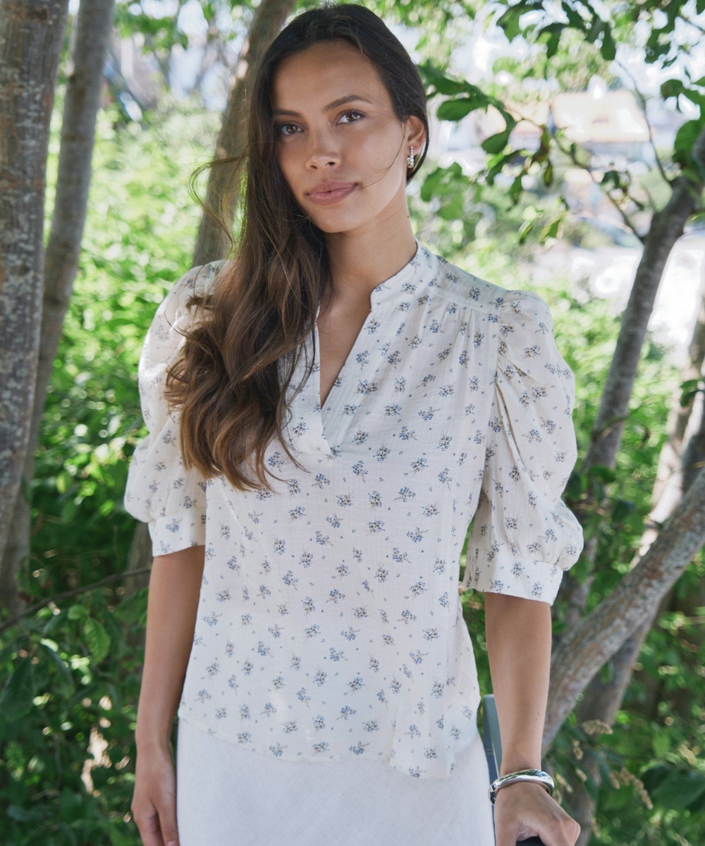 Neo Noir Roella Soft Fleur Bluse Krem
