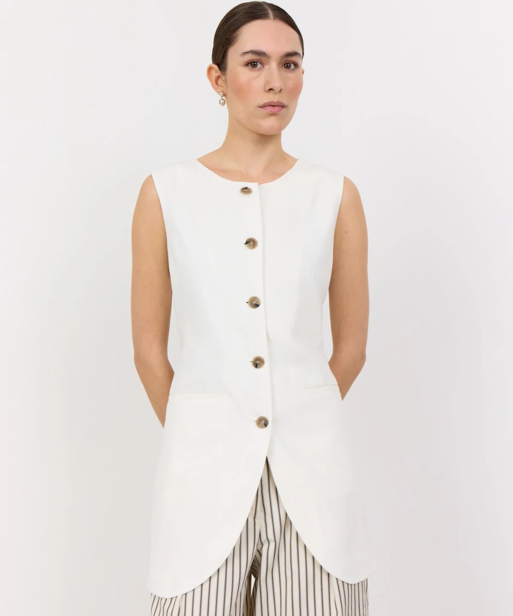 Levete Room Laura 2 Vest Offwhite