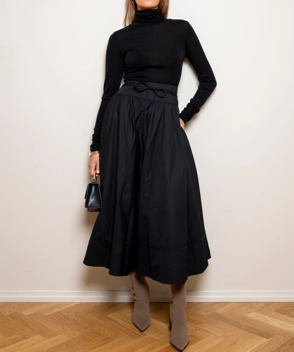 MISSMAYA Astrid Skjørt Ebony Poplin Sort