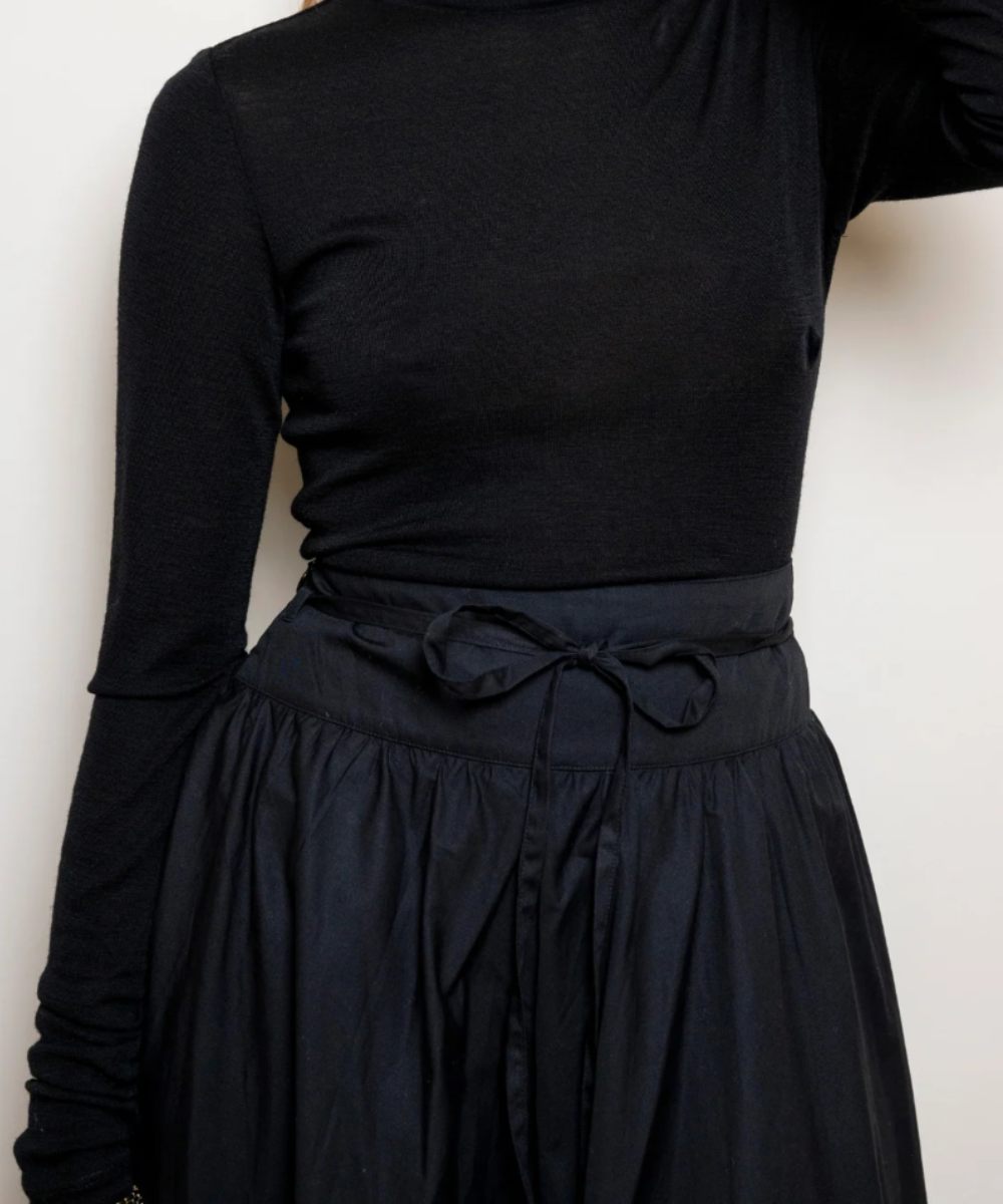 MISSMAYA Astrid Skjørt Ebony Poplin Sort - Bilde 3