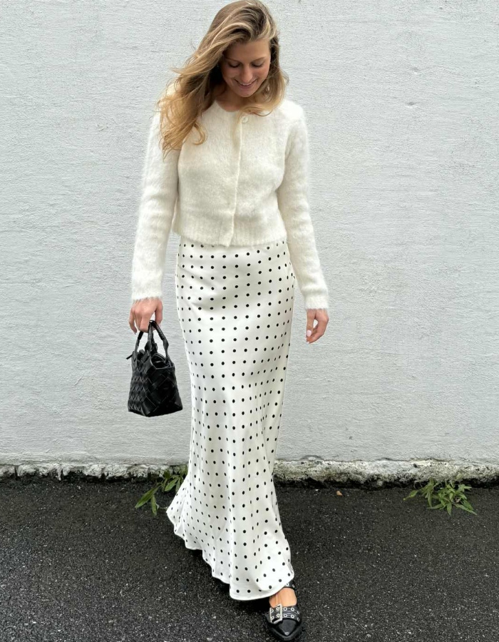Neo Noir Viso Dot Skjørt Creme